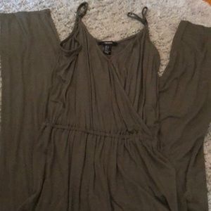 Forever 21 Dark Green Jumpsuit